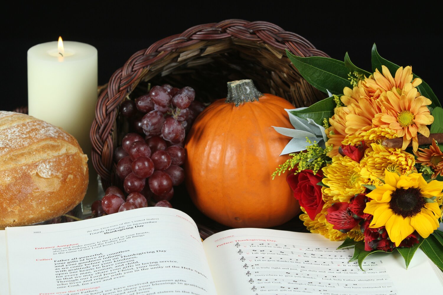 Thanksgiving Day, Nov. 23, 2023, celebrates an abundant harvest and the blessing of family and friends. "Bless the God of all, who has done wondrous things on earth." -- Sirach 50:22.